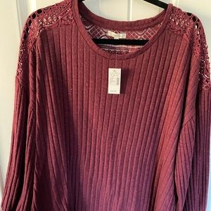 NWT Maurice’s Maroon Top size 2X